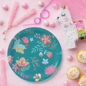  Boho Chic Bloemen Verjaardag Papier Bord (Feest)