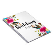 Boho Chic Bloemen Waterverf Bruiloft Planner Notitieboek (Rechterzijde)