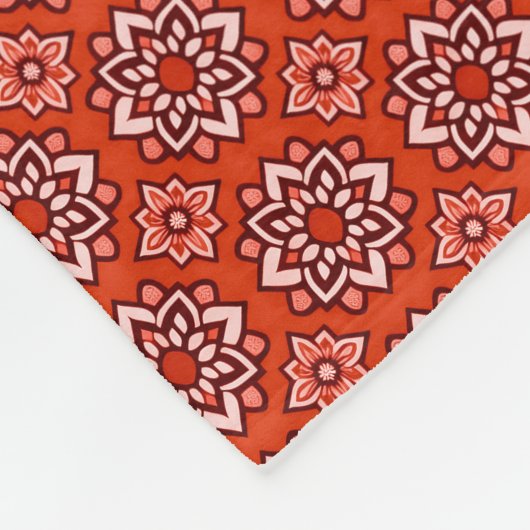  Boho Chic Bloemenpatroon Fleece Deken (Hoek)