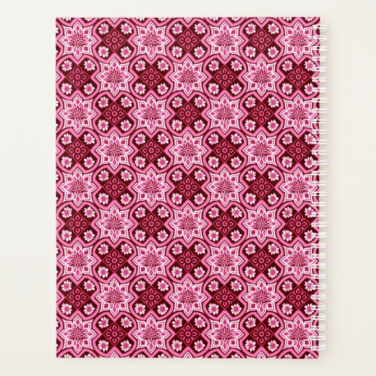  Boho Chic Bloemenpatroon Planner (Achterkant)