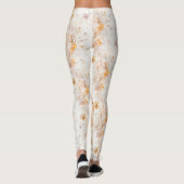 Boho Chic Bloemenschildering in Waterverf Leggings (Achterkant)