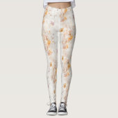 Boho Chic Bloemenschildering in Waterverf Leggings (Voorkant)