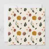 Boho Chic bloementerracotta modern Vrijgezellenfee Kaart (Achterkant)