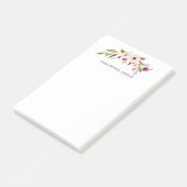 Boho Chic Bloemige Gepersonaliseerde Post-it Notit Post-it® Notes (Schuin)