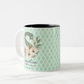 Boho Chic bloemmonogram Mok - Sophia (Voorkant links)