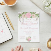 Boho Chic Bloemrijke Bruidsbruiloft Uitnodiging