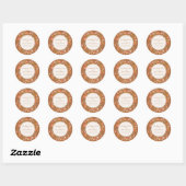 Boho Chic Bloemrijke Herfst Bruiloft Ronde Sticker (Vel)
