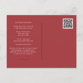 Boho Chic Bloemrijke Tuinrozen Bruiloft Uitnodiging Briefkaart (Achterkant)