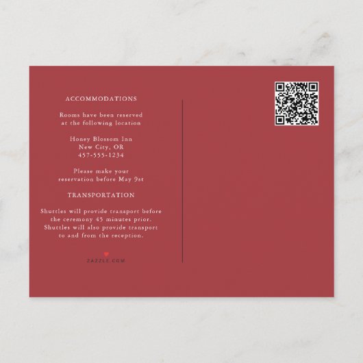 Boho Chic Bloemrijke Tuinrozen Bruiloft Uitnodiging Briefkaart (Achterkant)