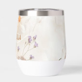 Boho Chic Bloemrijke Waterverf Monogram (Achterkant)