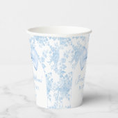 Boho Chic Blue Bow Floral Baby shower Papieren kop Papieren Bekers (Rechts)