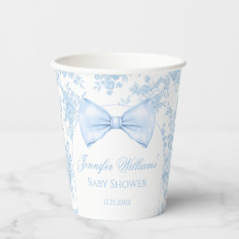 Boho Chic Blue Bow Floral Baby shower Papieren kop Papieren Bekers