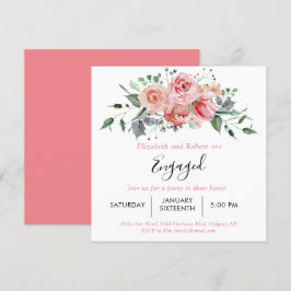 Boho Chic Blush roze roze bedacht het script inlin Kaart