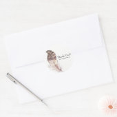 Boho Chic Boheem Dennenveer Aangepaste Feest Favor Ronde Sticker (Envelop)
