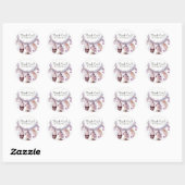 Boho Chic Boheemse Veren Droomvanger Favor Ronde Sticker (Vel)