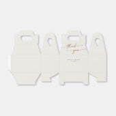 Boho Chic Bohemian Cream Dank je bruiloft Bedankdoosjes (Uitgevouwen)