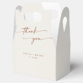 Boho Chic Bohemian Cream Dank je bruiloft Bedankdoosjes (Geopend)