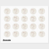 Boho Chic Bohemian Cream Dank u huwelijksgunst Ronde Sticker (Vel)