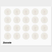 Boho Chic Bohemian Cream Namen Envelope Seals Ronde Sticker (Vel)