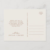 Boho Chic Bohemian Cream Trouwfoto Dank u Briefkaart (Achterkant)