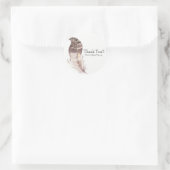 Boho Chic Bohemian Feather Custom Party Favor Ronde Sticker (Tas)