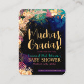 Boho Chic Bohemian Floral Feathers Bedankt Visitekaartje (Voorkant)