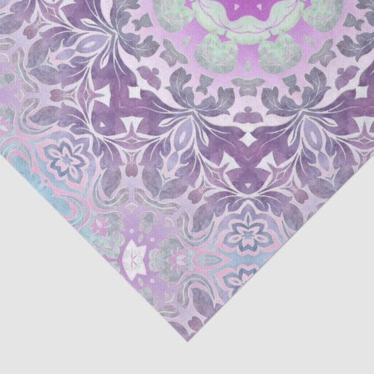 Boho chic Bohemian lila paarse mandala Tissuepapier (Detail)