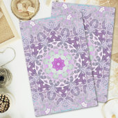 Boho chic Bohemian lila paarse mandala Tissuepapier