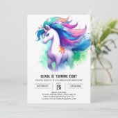 Boho-chic Boho Digital Horse Verjaardag Kaart (Staand voorkant)