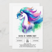 Boho-chic Boho Digital Horse Verjaardag Kaart (Voorkant / Achterkant)