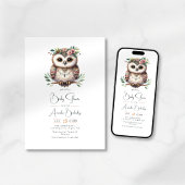 Boho Chic Bos Dieren Baby Shower Kaart