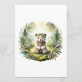 Boho Chic Bos Herten & Beer Babyshower Advieskaart (Achterkant)