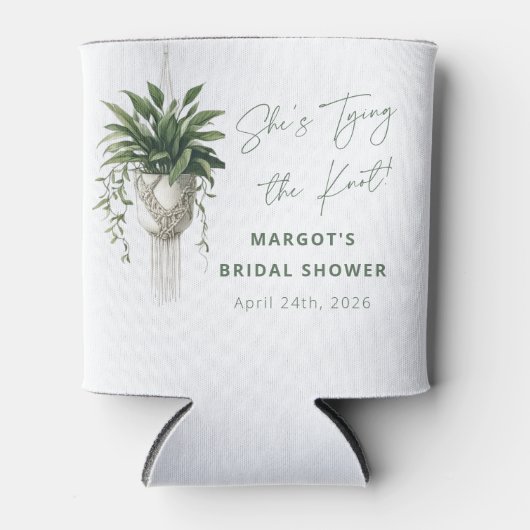 Boho Chic Botanical "Stropdas de knoop" Vrijgezell Blikjeskoeler (Voorkant)