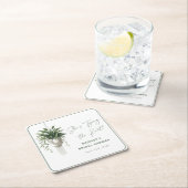 Boho Chic Botanical "Stropdas de knoop" Vrijgezell Kartonnen Onderzetters (Insitu)