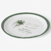 Boho Chic Botanical "Stropdas de knoop" Vrijgezell Papieren Bordje (Gekanteld)