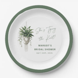 Boho Chic Botanical "Stropdas de knoop" Vrijgezell Papieren Bordje