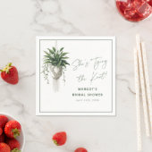 Boho Chic Botanical "Stropdas de knoop" Vrijgezell Servet (Insitu)