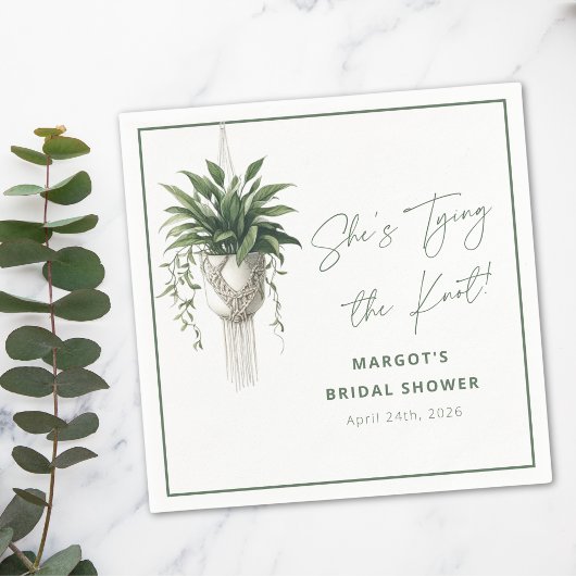 Boho Chic Botanical "Stropdas de knoop" Vrijgezell Servet