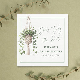 Boho Chic Botanical "Stropdas de knoop" Vrijgezell Servet