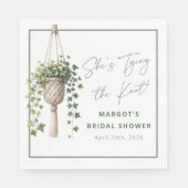 Boho Chic Botanical "Stropdas de knoop" Vrijgezell Servet (Voorkant)