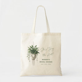 Boho Chic Botanical Stropdas de Knot Vrijgezellenf Tote Bag