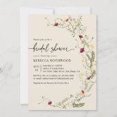 Boho Chic Botanical Wildflower Vrijgezellenfeest Kaart (Voorkant)