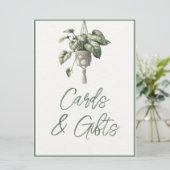 Boho Chic Botanische groen Kaarten & geschenken te (Staand voorkant)
