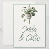 Boho Chic Botanische groen Kaarten & geschenken te (Voorkant / Achterkant)