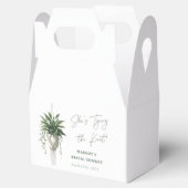 Boho Chic Botanische "Knoop de Kous" Bruidsdouche Bedankdoosjes (Geopend)