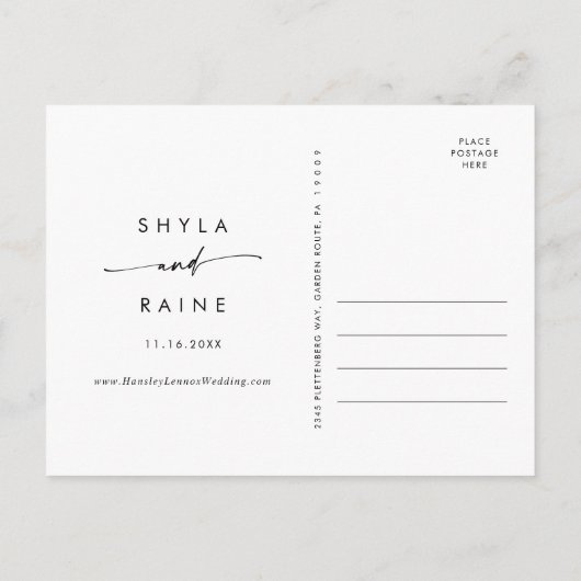 Boho Chic Bourgogne Rode Bruiloft Save the Date Uitnodiging Briefkaart (Achterkant)