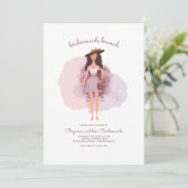 Boho Chic Bridesmaids Brunch Invitation Kaart (Staand voorkant)