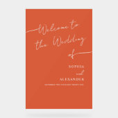 Boho Chic bruiloft acryl teken welkom. Acryl Bord (Voorkant)