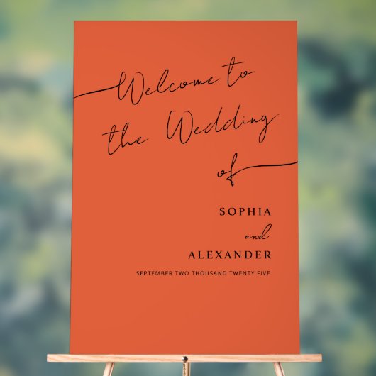 Boho Chic bruiloft acryl teken welkom. Acryl Bord (Neutraal)