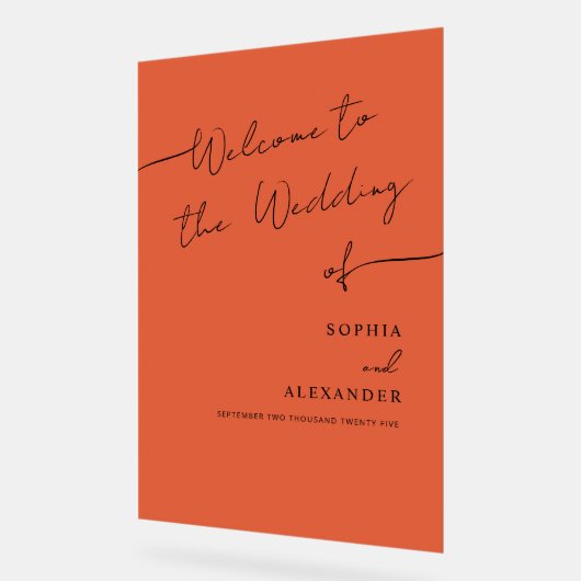 Boho Chic bruiloft acryl teken welkom. Acryl Bord (Hoek)